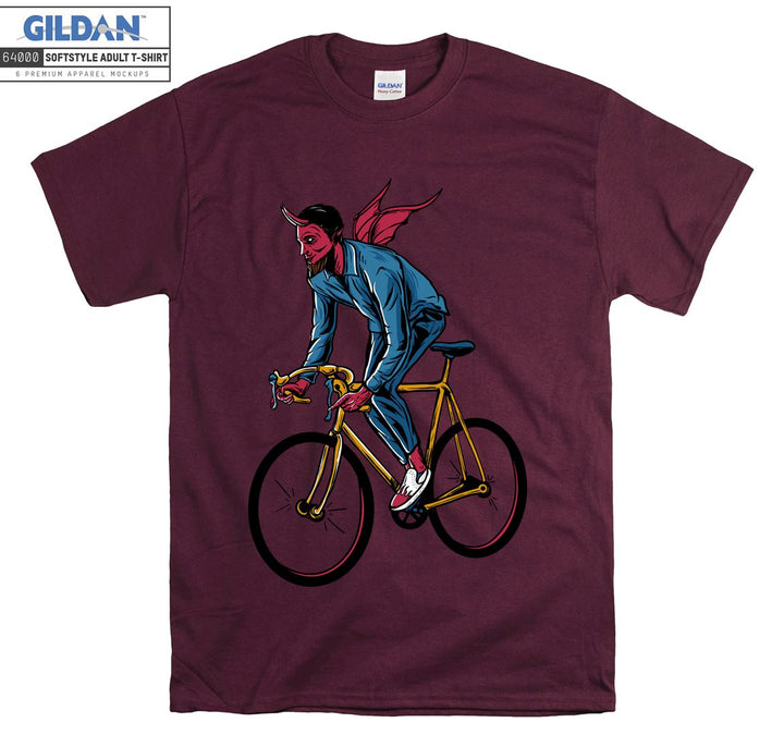 Red evil ride a biycle Figure T-shirt