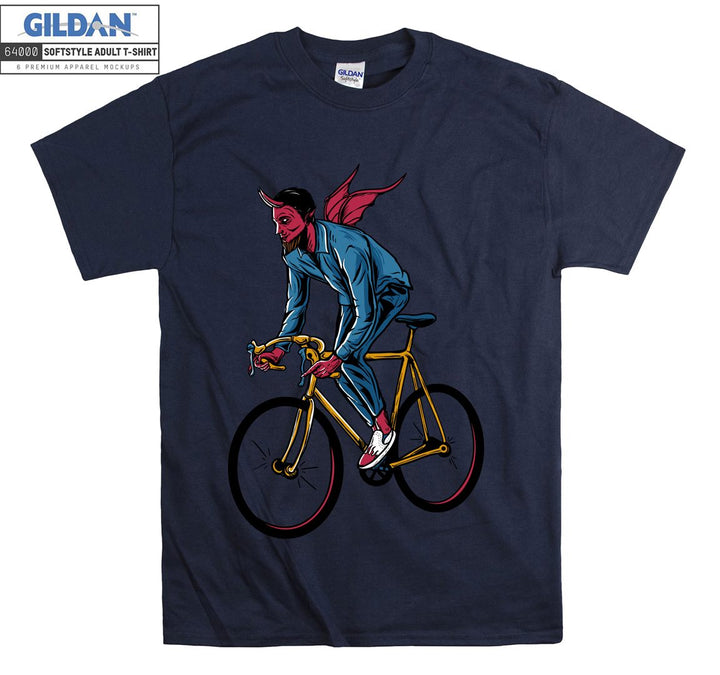 Red evil ride a biycle Figure T-shirt