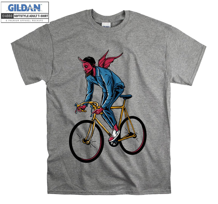 Red evil ride a biycle Figure T-shirt