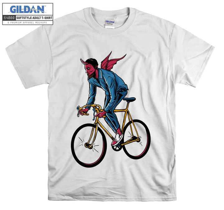 Red evil ride a biycle Figure T-shirt