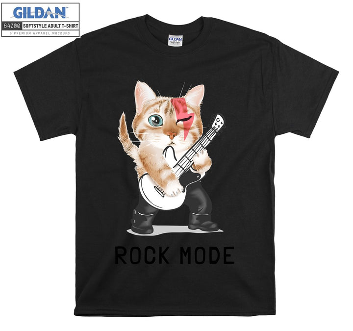 Rock Mode Cat Funny Figure T-shirt