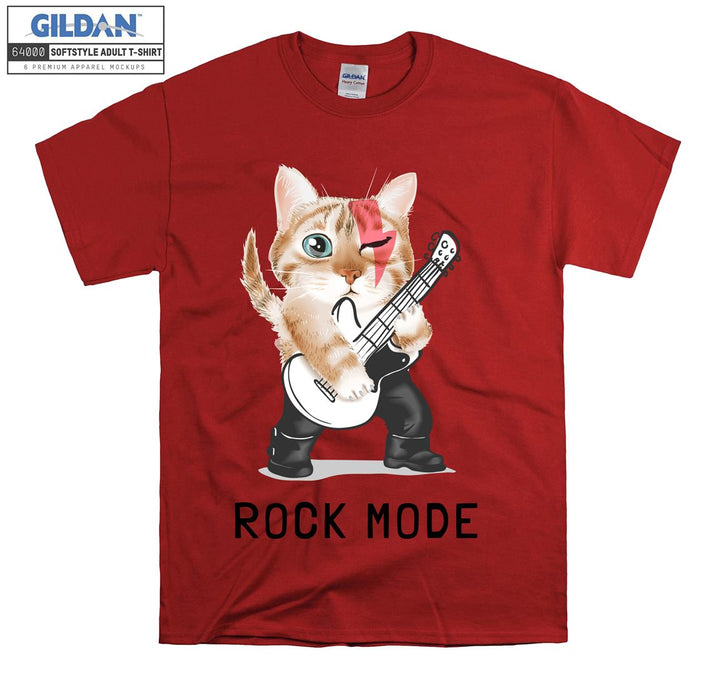 Rock Mode Cat Funny Figure T-shirt