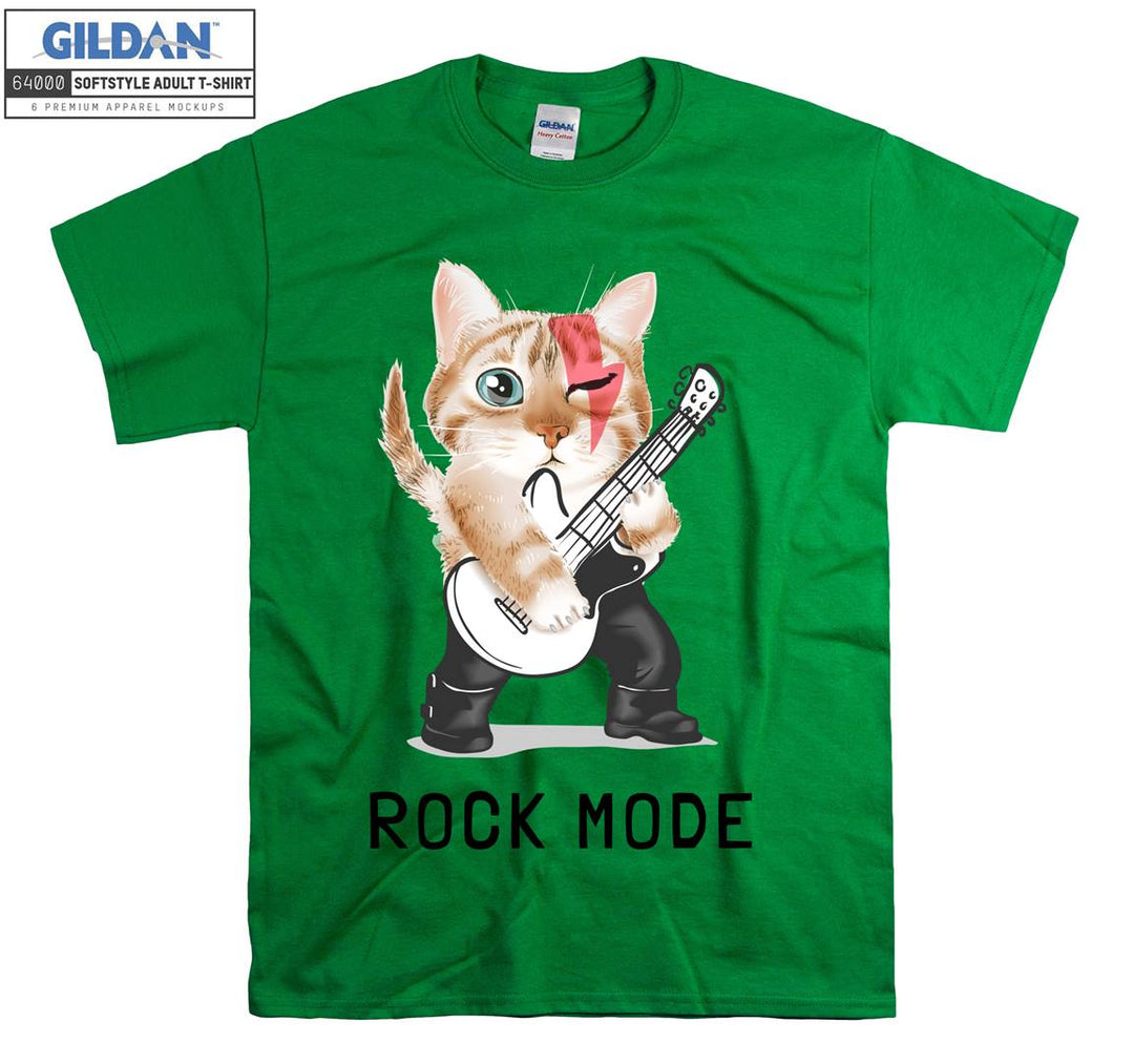 Rock Mode Cat Funny Figure T-shirt