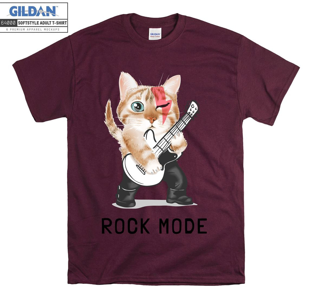 Rock Mode Cat Funny Figure T-shirt