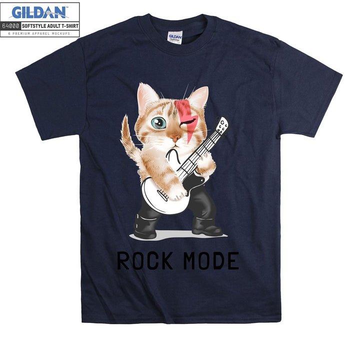 Rock Mode Cat Funny Figure T-shirt