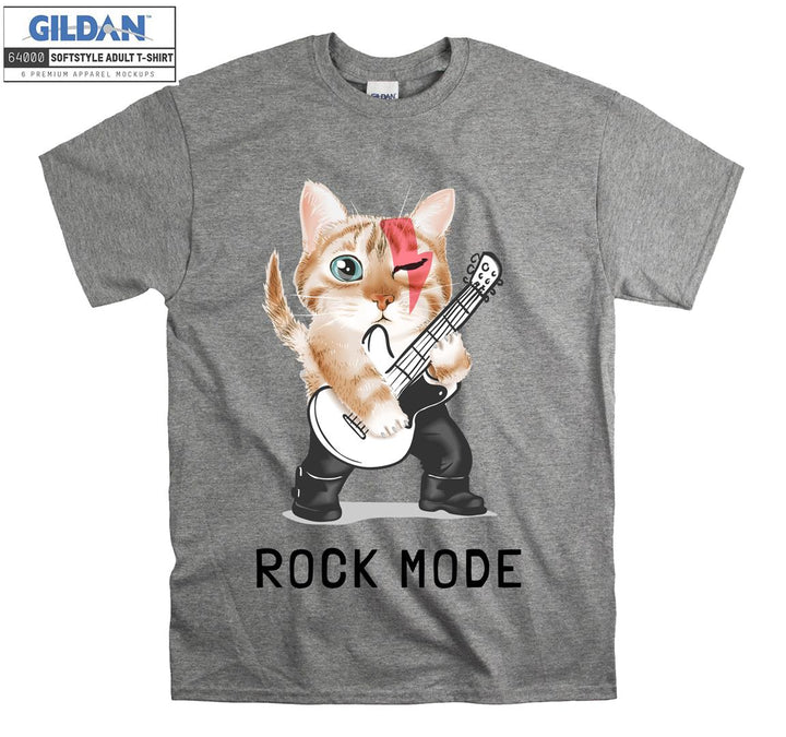 Rock Mode Cat Funny Figure T-shirt