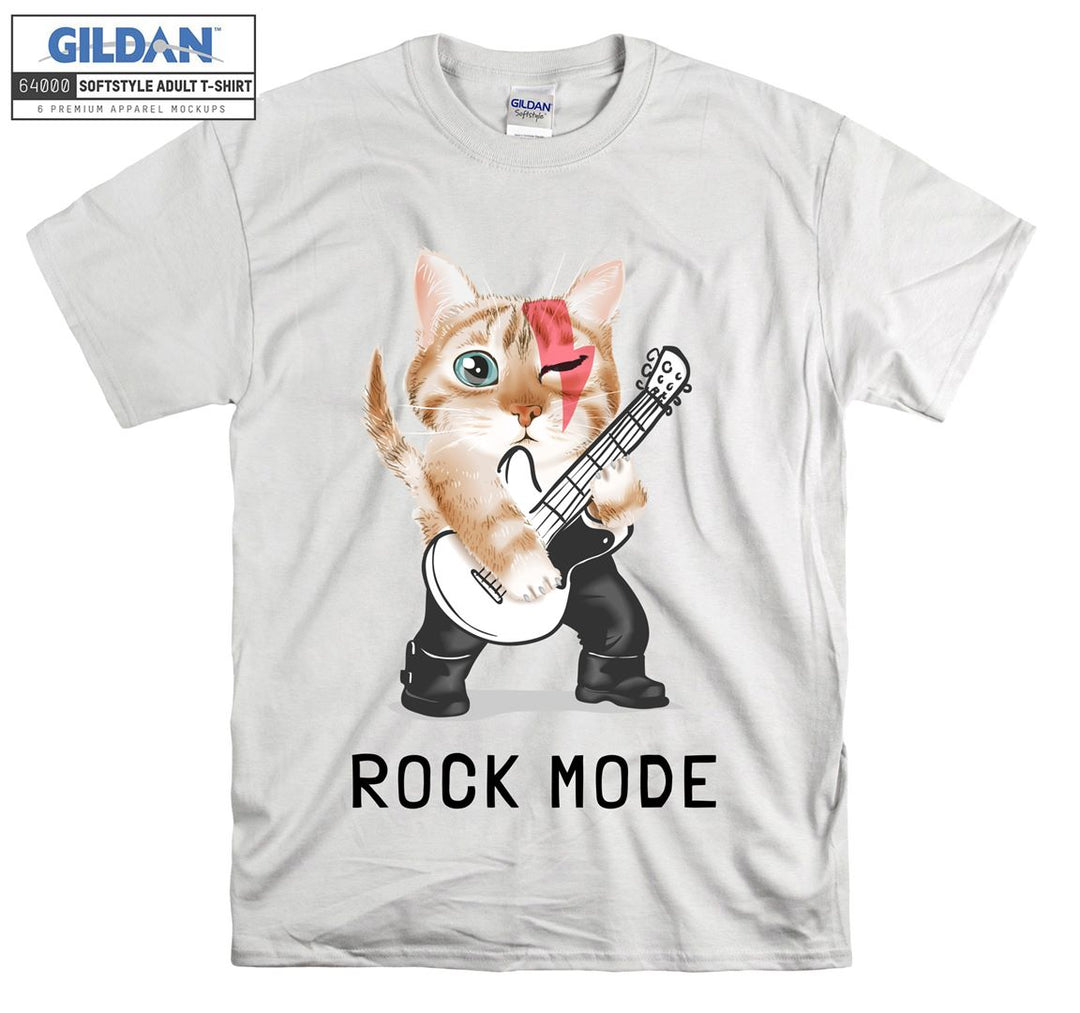 Rock Mode Cat Funny Figure T-shirt