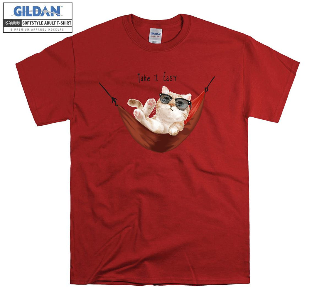 Take It Easy Cat Figure T-shirt