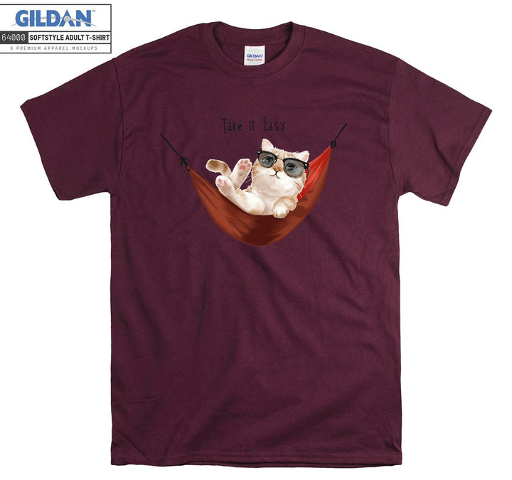 Take It Easy Cat Figure T-shirt