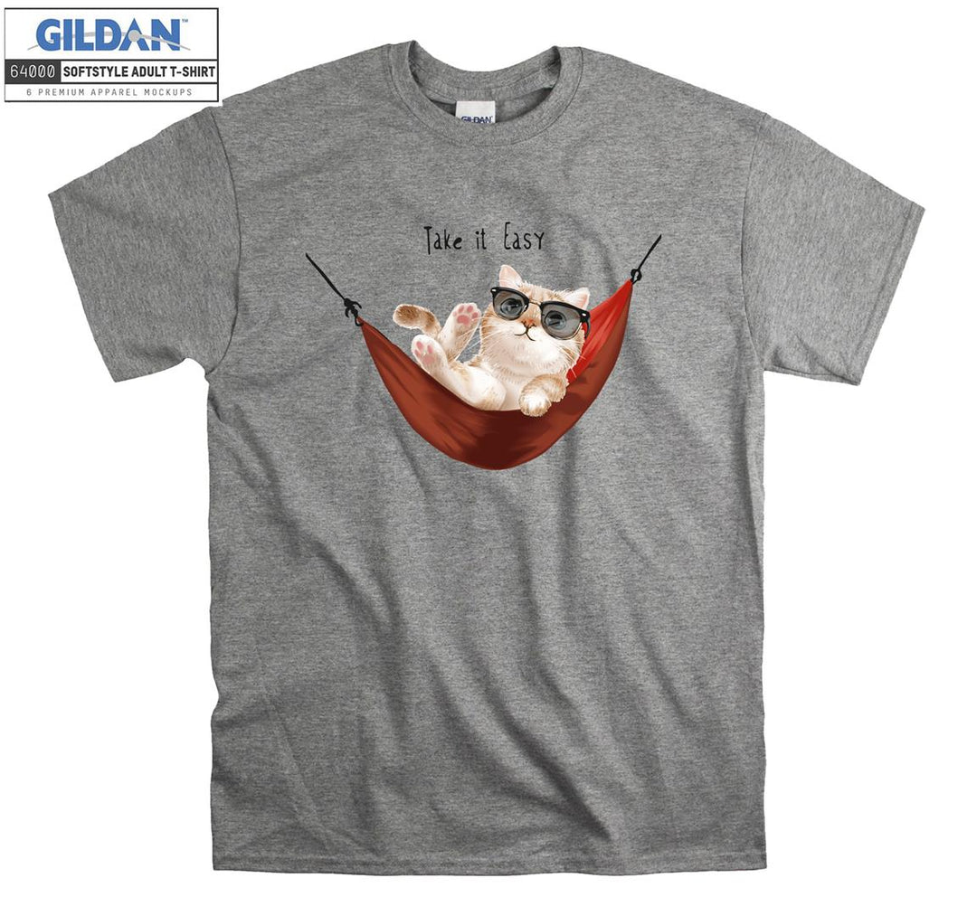 Take It Easy Cat Figure T-shirt