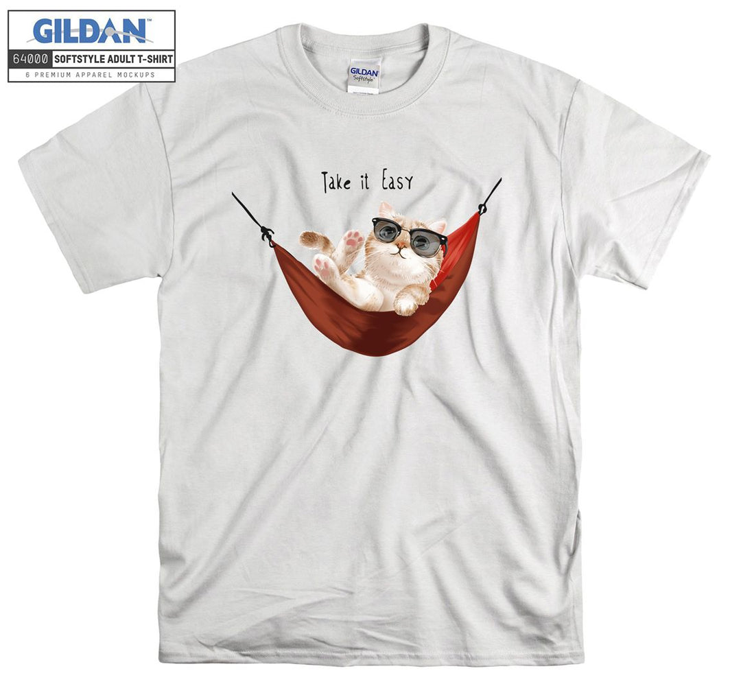 Take It Easy Cat Figure T-shirt