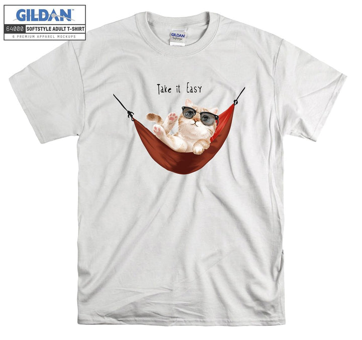 Take It Easy Cat Figure T-shirt