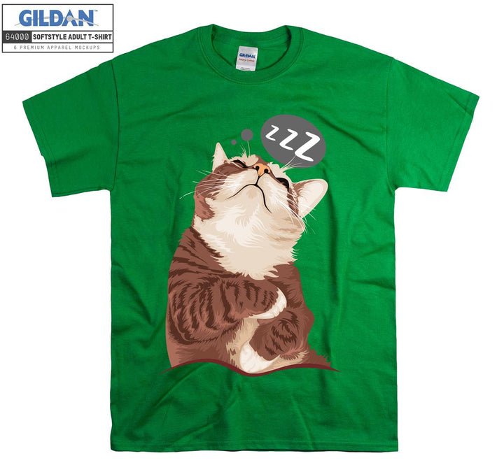 Sleeping Cat Cartoon Figure T-shirt