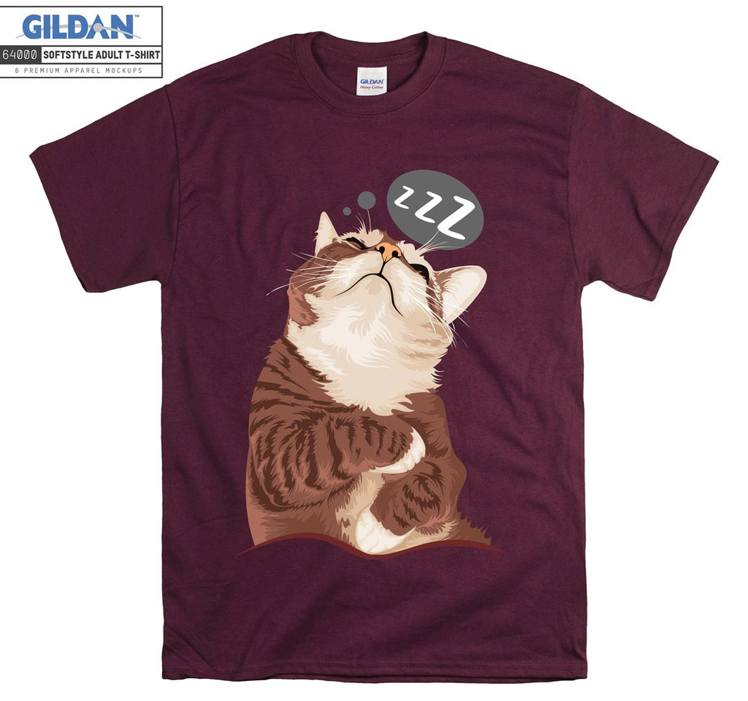 Sleeping Cat Cartoon Figure T-shirt