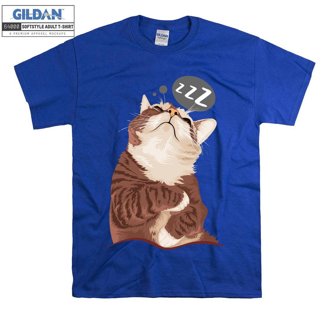 Sleeping Cat Cartoon Figure T-shirt