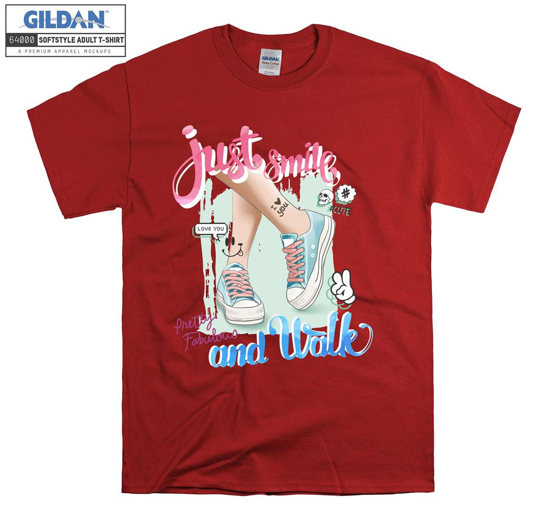 Anime Just Smile And Walk T-shirt