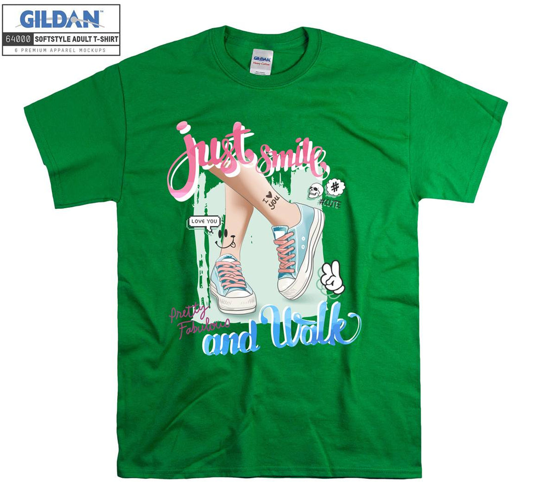 Anime Just Smile And Walk T-shirt