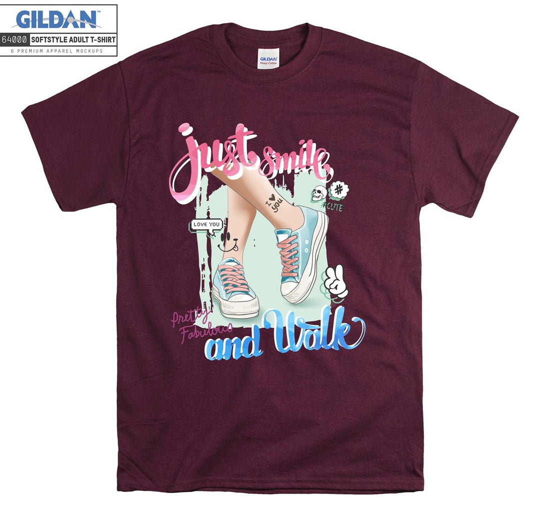 Anime Just Smile And Walk T-shirt