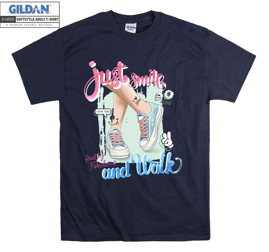 Anime Just Smile And Walk T-shirt