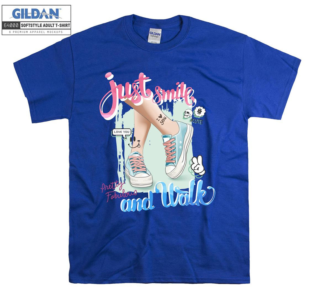 Anime Just Smile And Walk T-shirt