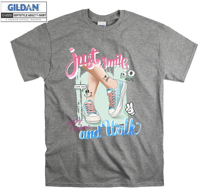 Anime Just Smile And Walk T-shirt