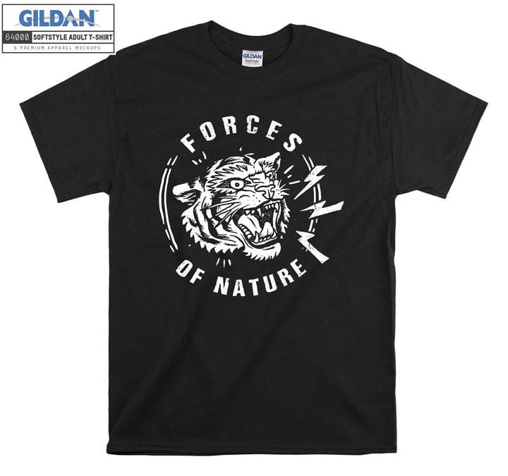 Forces Of Nature Angry Cat Figure T-shirt