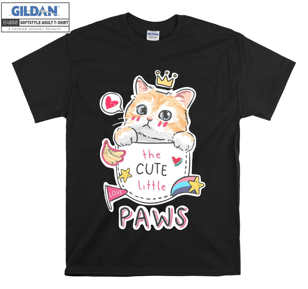 The cute little paws cat figure T-shirt