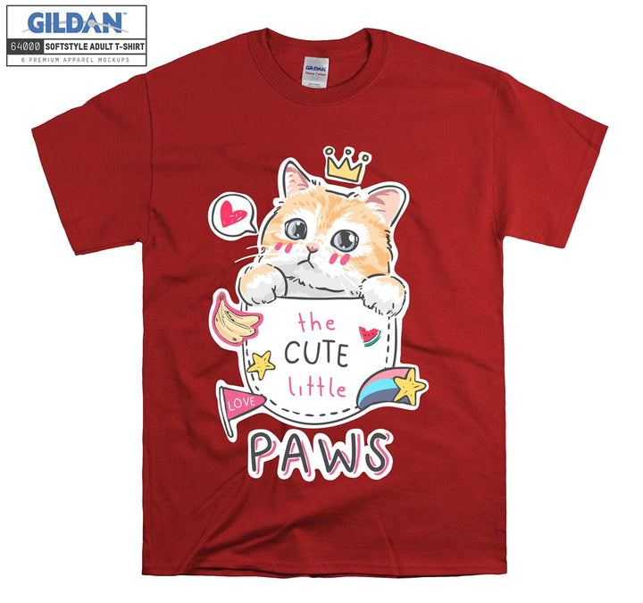 The cute little paws cat figure T-shirt