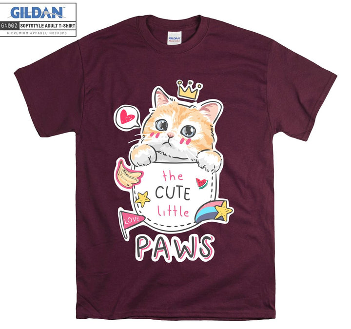 The cute little paws cat figure T-shirt