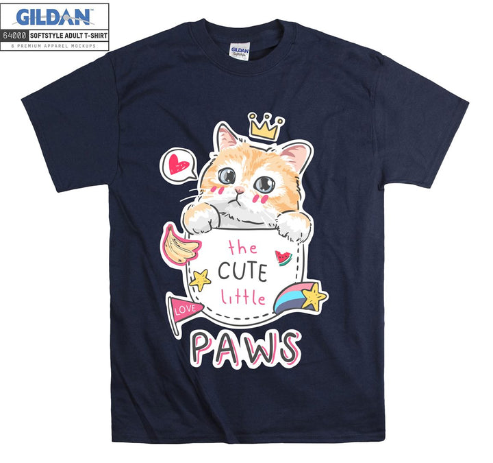 The cute little paws cat figure T-shirt