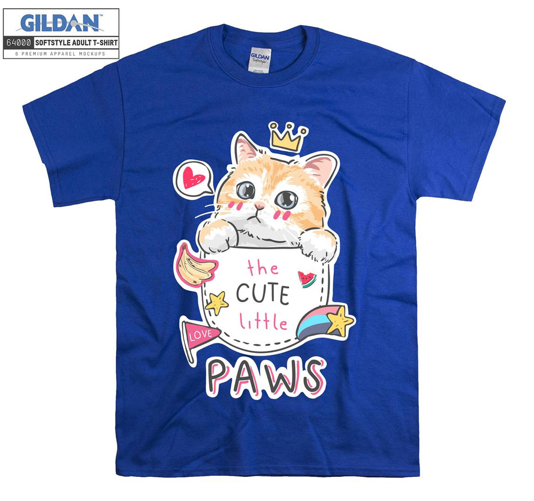 The cute little paws cat figure T-shirt