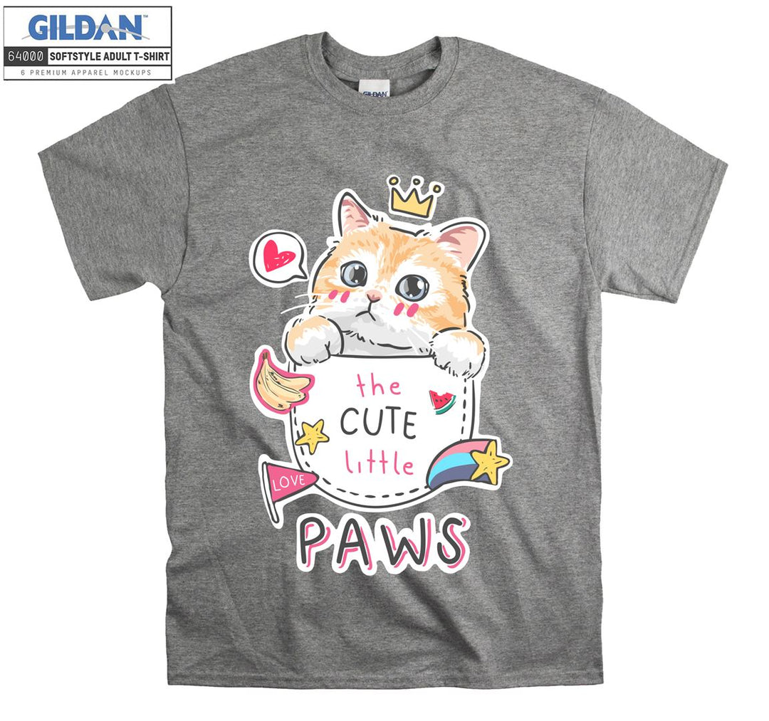 The cute little paws cat figure T-shirt