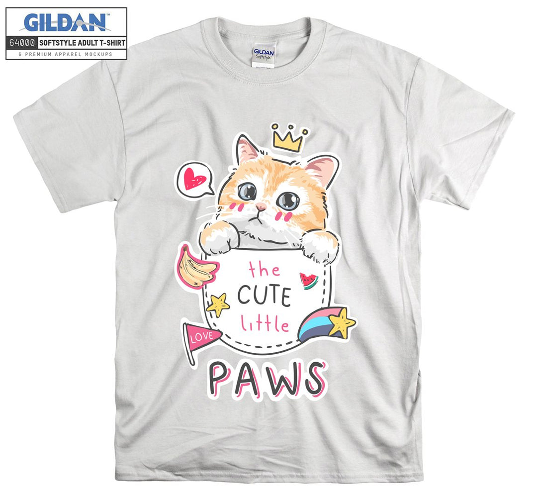 The cute little paws cat figure T-shirt