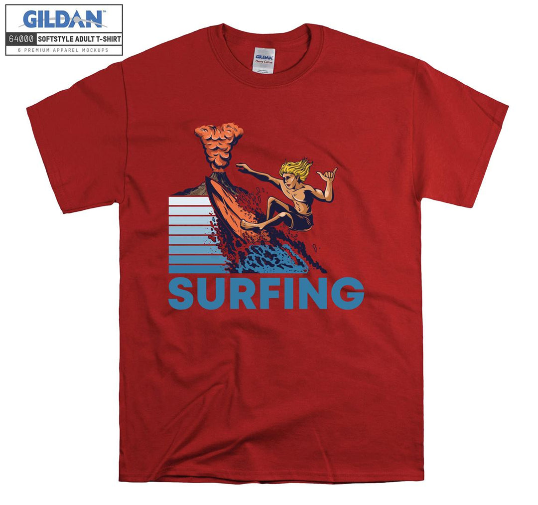 Surfing man figure T-shirt