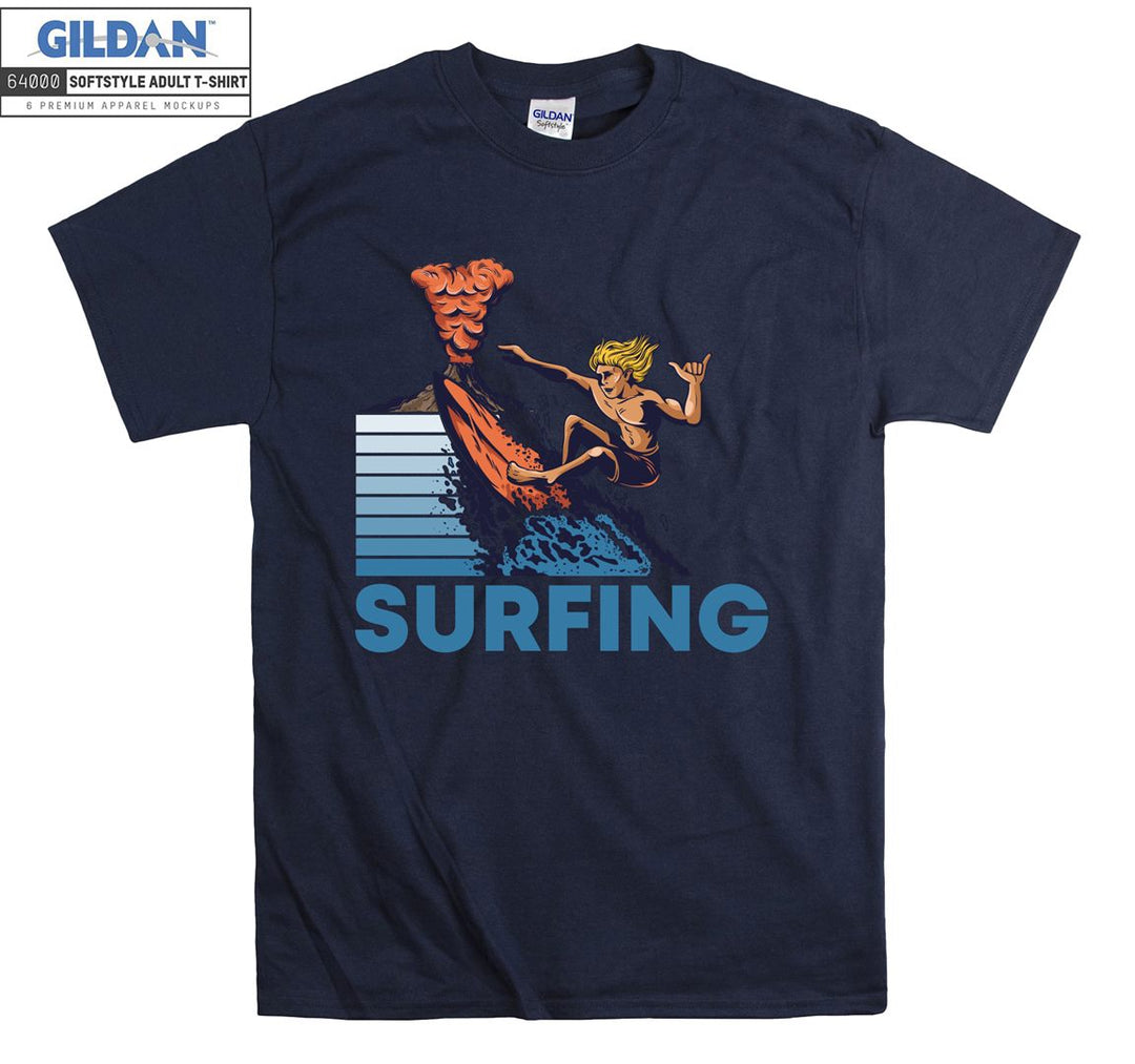 Surfing man figure T-shirt