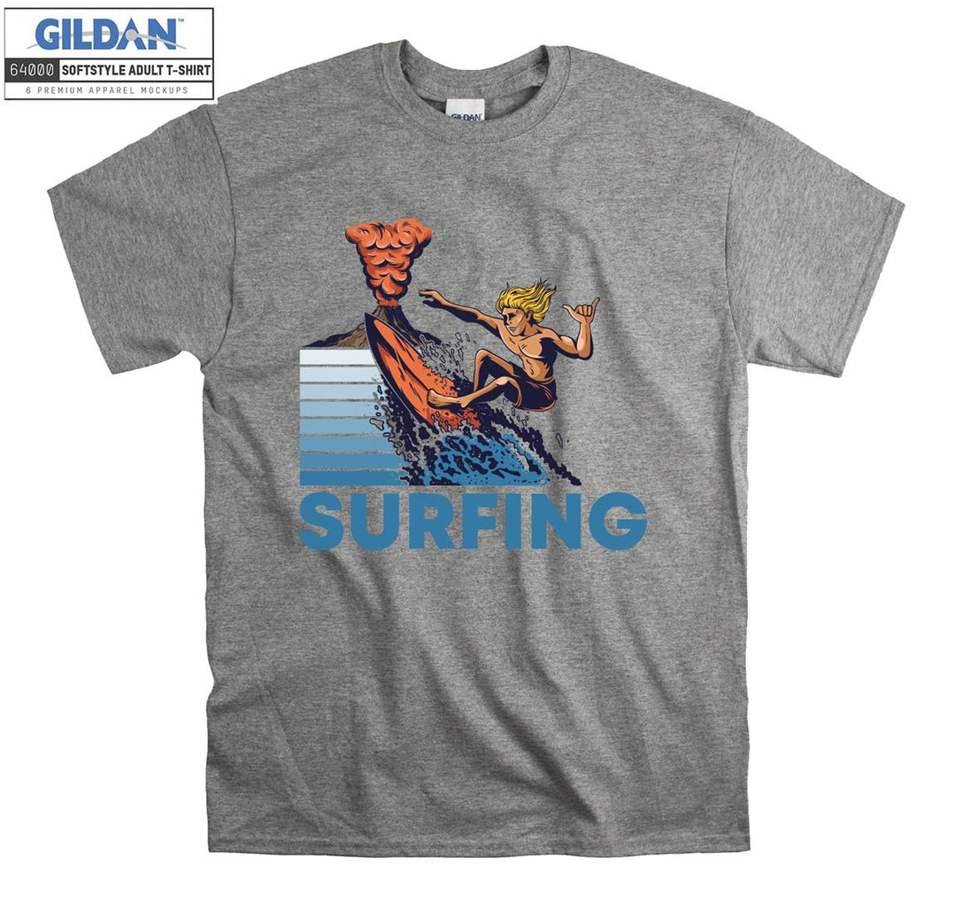 Surfing man figure T-shirt