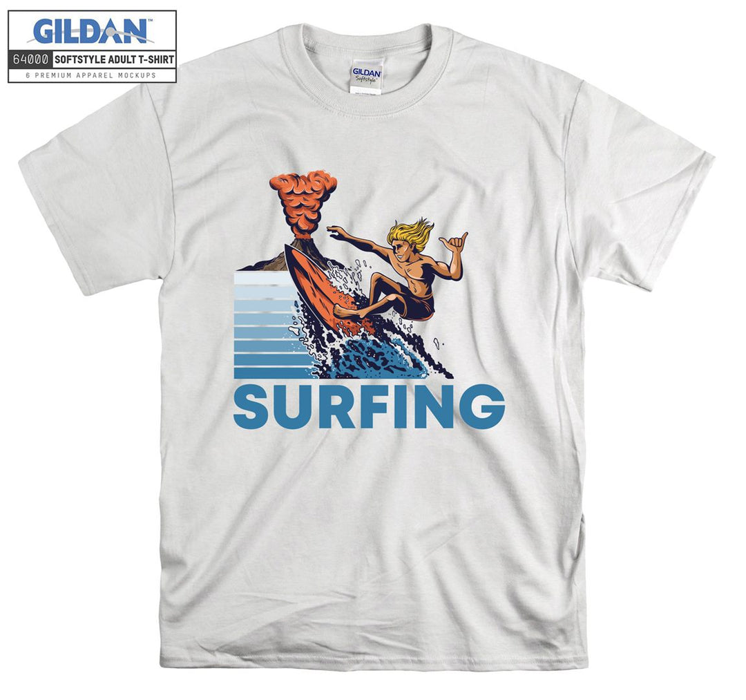 Surfing man figure T-shirt