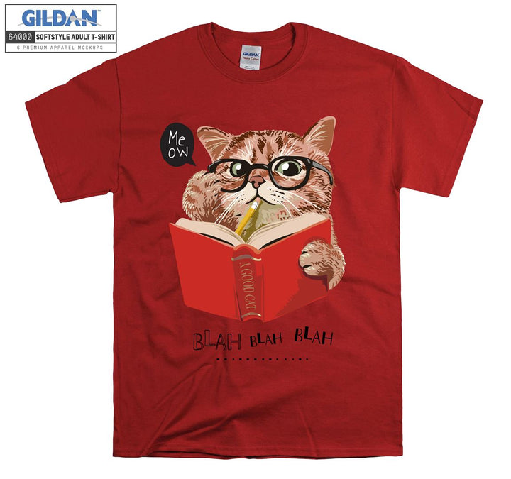 Meow blah blah blah cat figure T-shirt