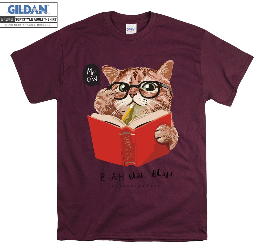 Meow blah blah blah cat figure T-shirt