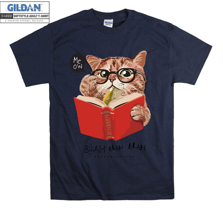 Meow blah blah blah cat figure T-shirt