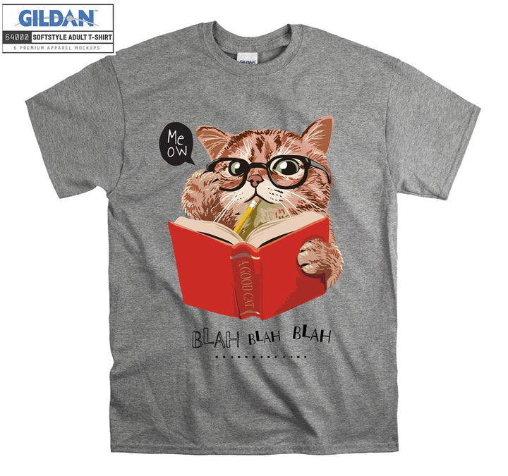 Meow blah blah blah cat figure T-shirt