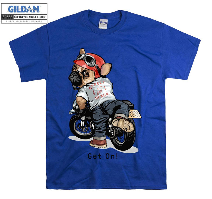 Street Motorcycle Rider Dog T-shirt