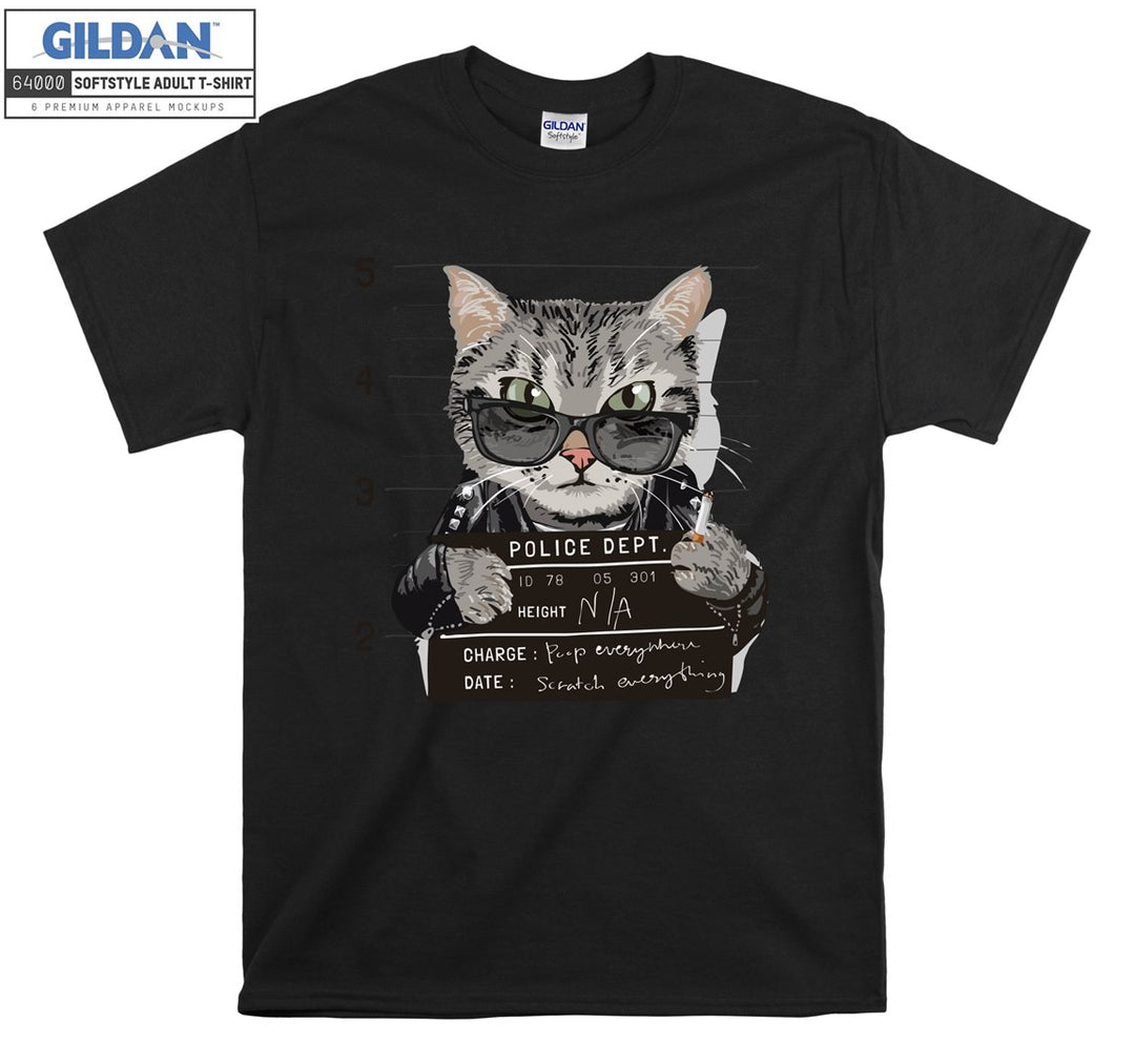 Police dept cat figure T-shirt