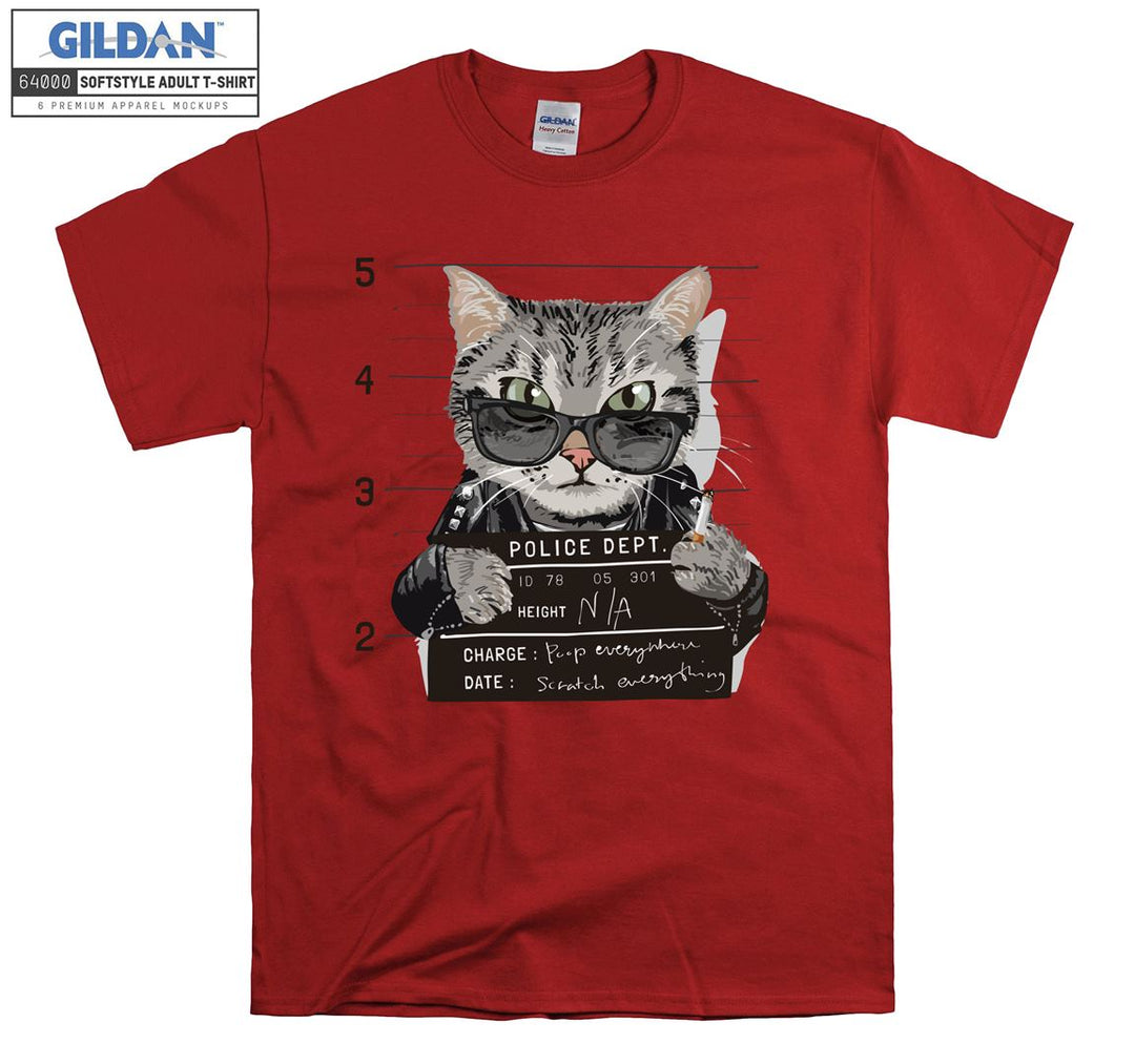 Police dept cat figure T-shirt