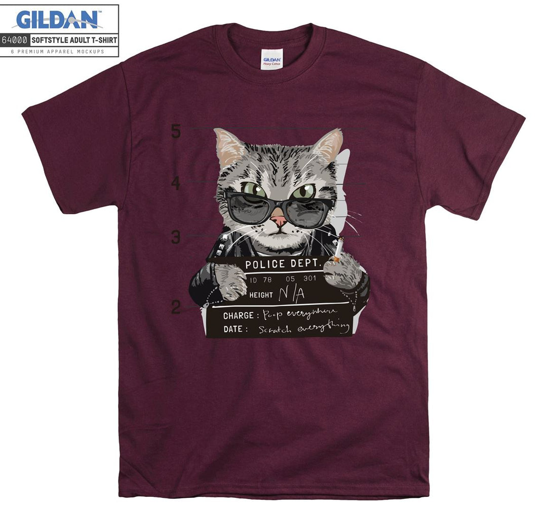 Police dept cat figure T-shirt