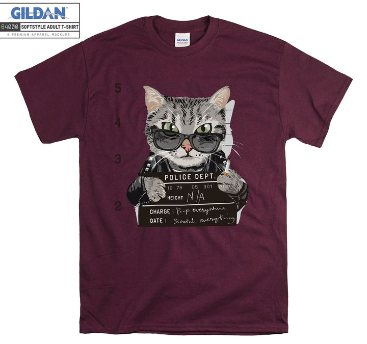 Police dept cat figure T-shirt