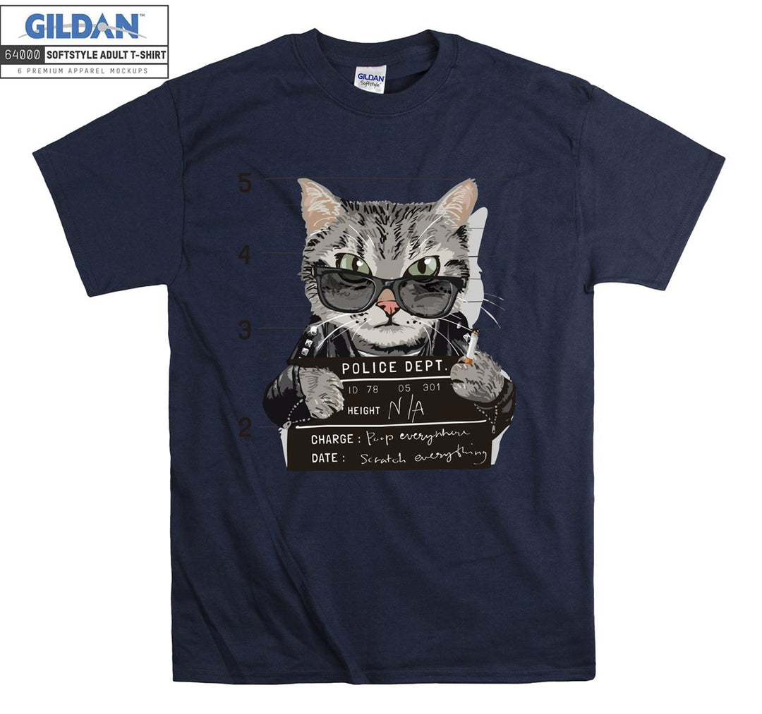 Police dept cat figure T-shirt