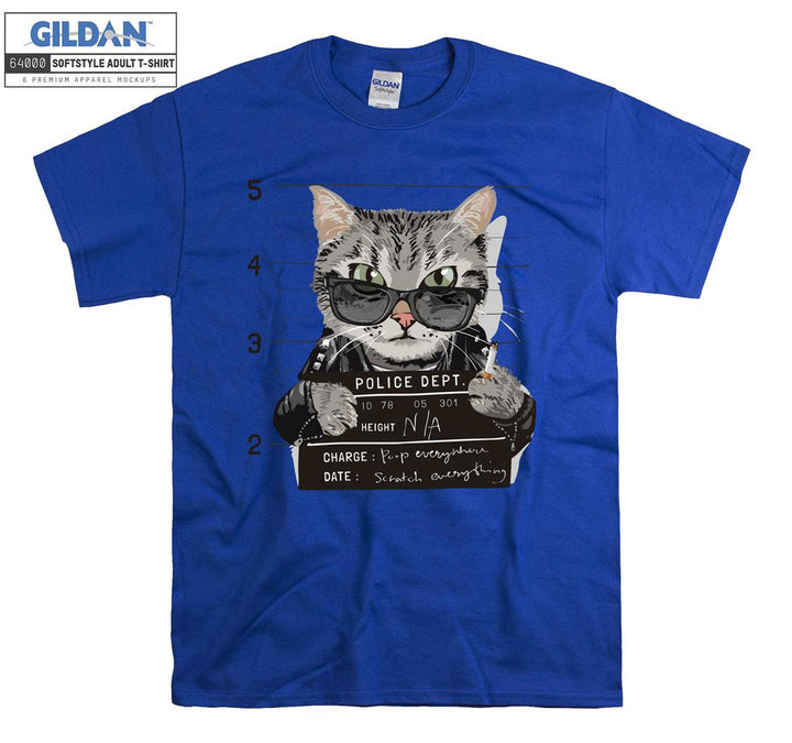 Police dept cat figure T-shirt