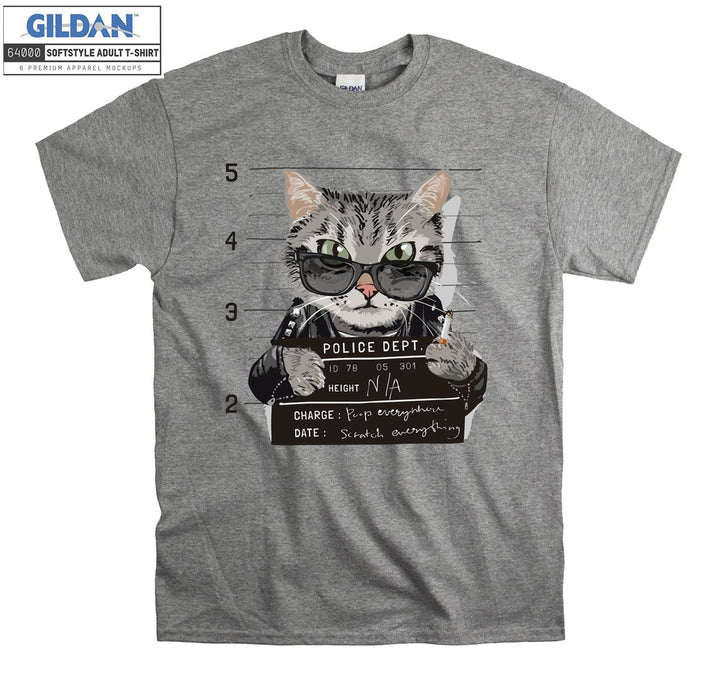 Police dept cat figure T-shirt