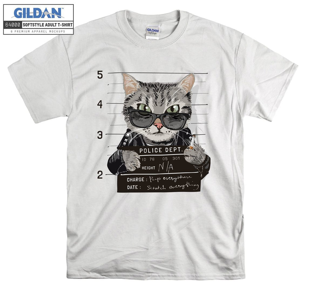 Police dept cat figure T-shirt